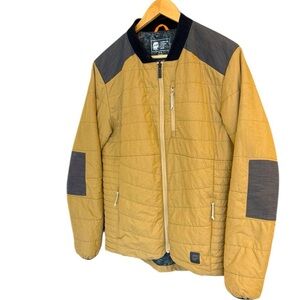 Orage M “Flight” EUC Tan and Black Quilted Puffer Jacket